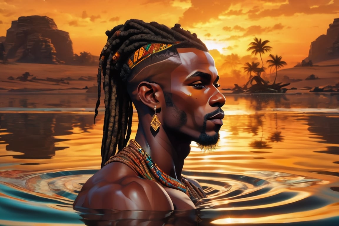 From front,  laying on his side,  imagine a(((stunnigly handsome fully nude by aswad1 on Tensor.Art