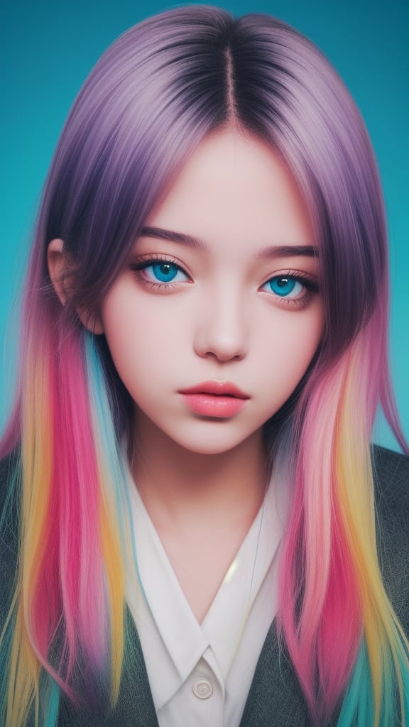 Detailed vivid color. Lofi girl, Dope art girl. 