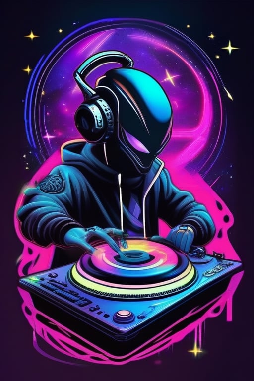 Logo art,  alien DJ,  2D vector design by sofie on Tensor.Art