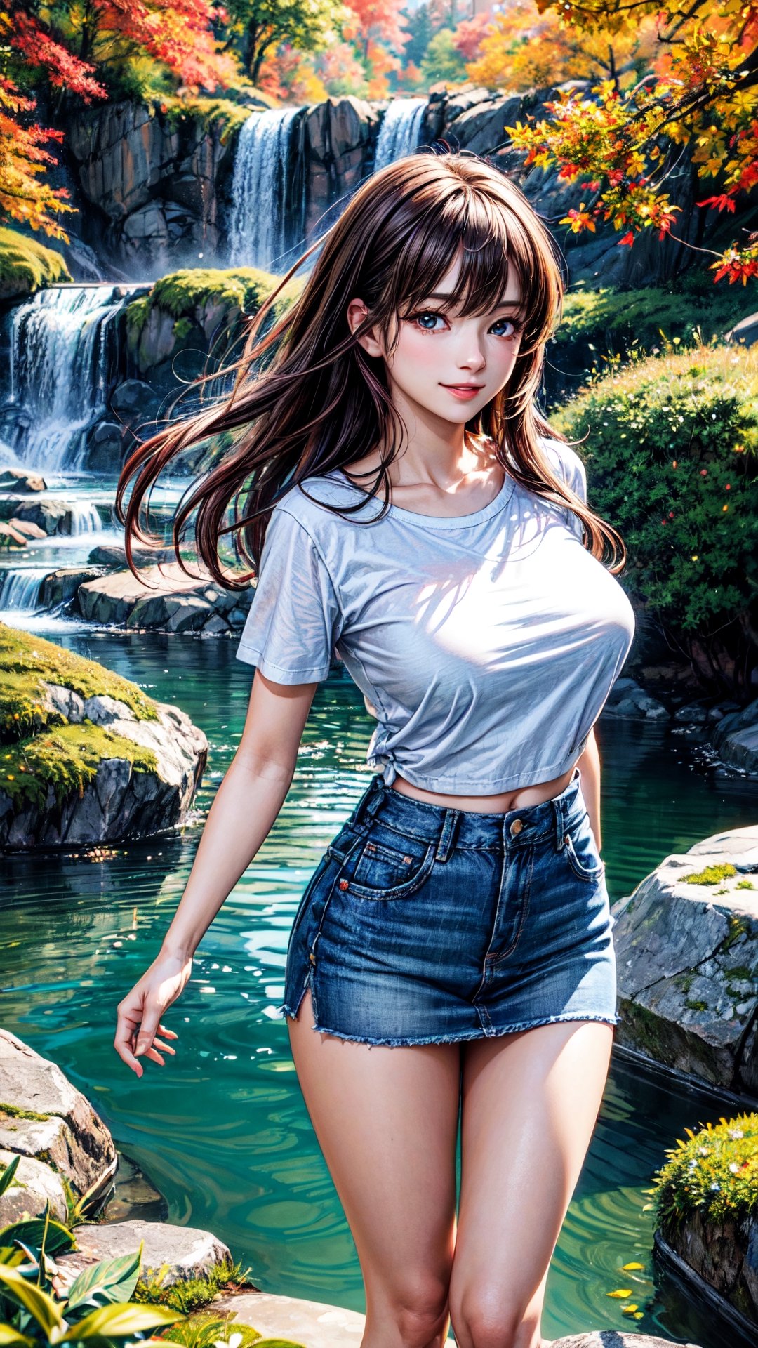 Beautiful realistic anime 18yo girl,  with a light smile,  8k masterpiece by Newz Walker on Tensor.Art