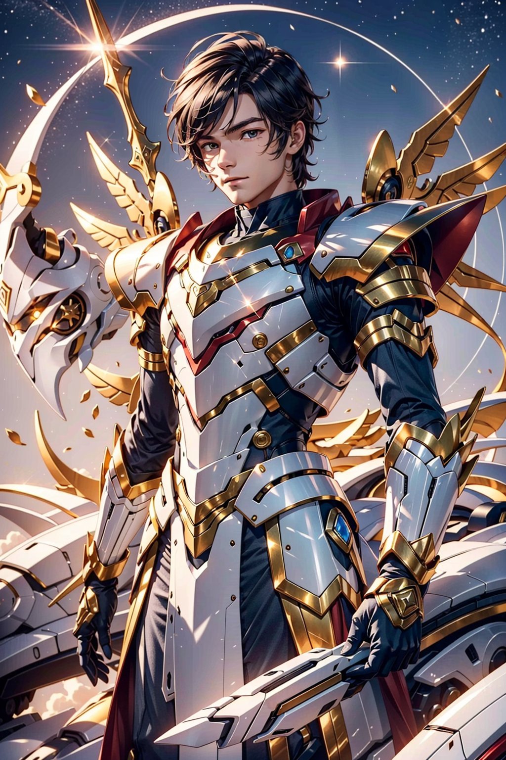 A boy 20 years old on the sun and Moon with magical armor by Newz Walker on Tensor.Art