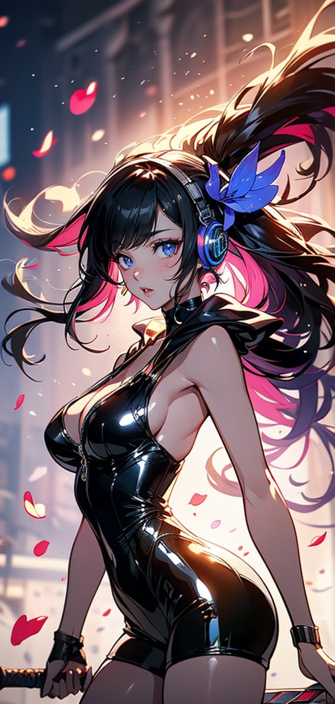 a cute korean girl large-eyed girl,  bangs,  long wavy hair by Photos for Joy on Tensor.Art