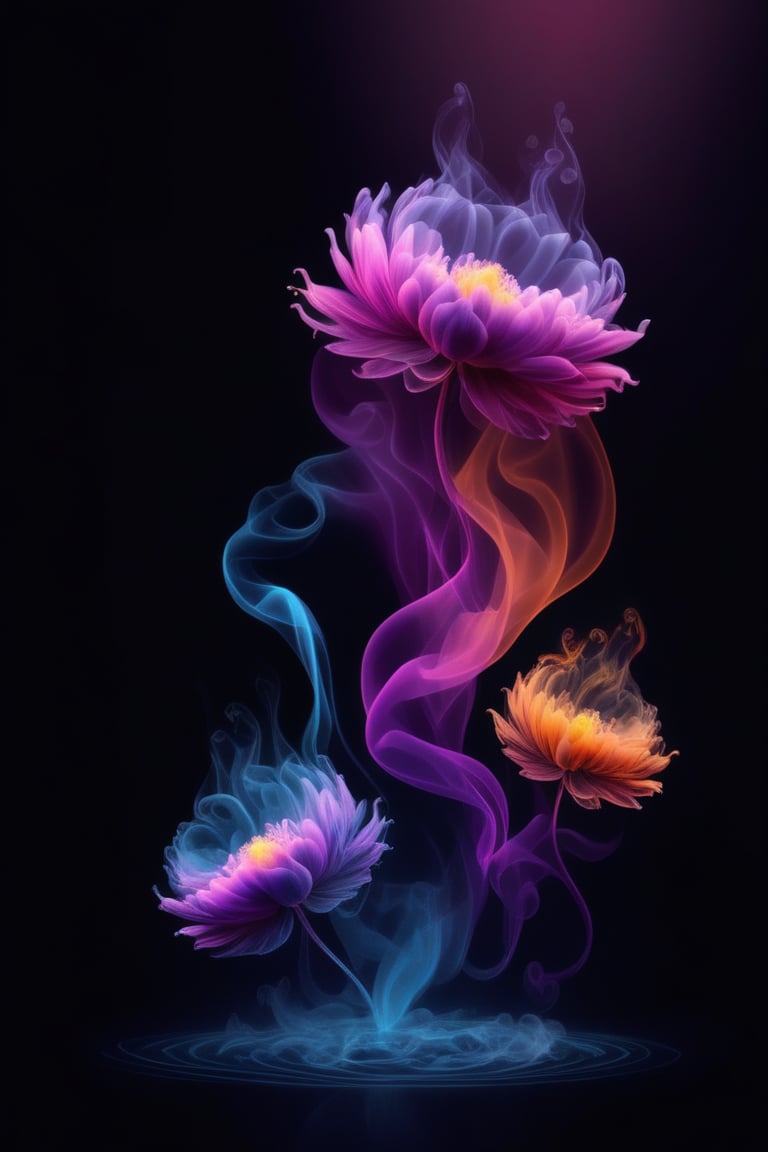 water,  flower,  smoke by SDG on Tensor.Art