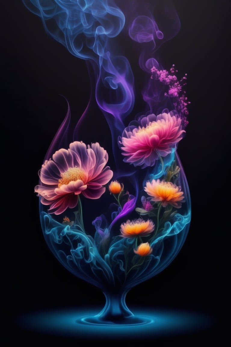 water,  flower,  smoke by SDG on Tensor.Art