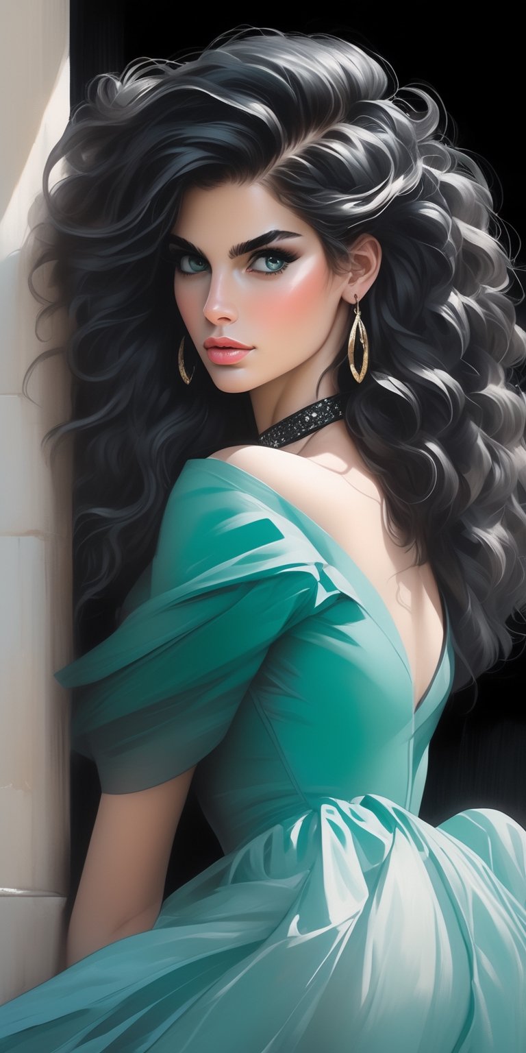 Hannah Happy,  looks like Amanda Peet,  a blend of a Artgerm and Rubens painting by Sparrow06 on Tensor.Art