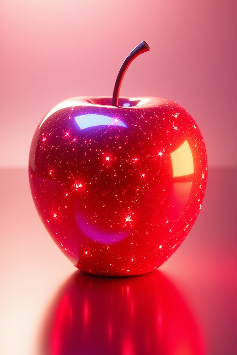 a material pattern for unity - fractal marble red apple,  very shiny and with small embelishments,  whuite background by S...