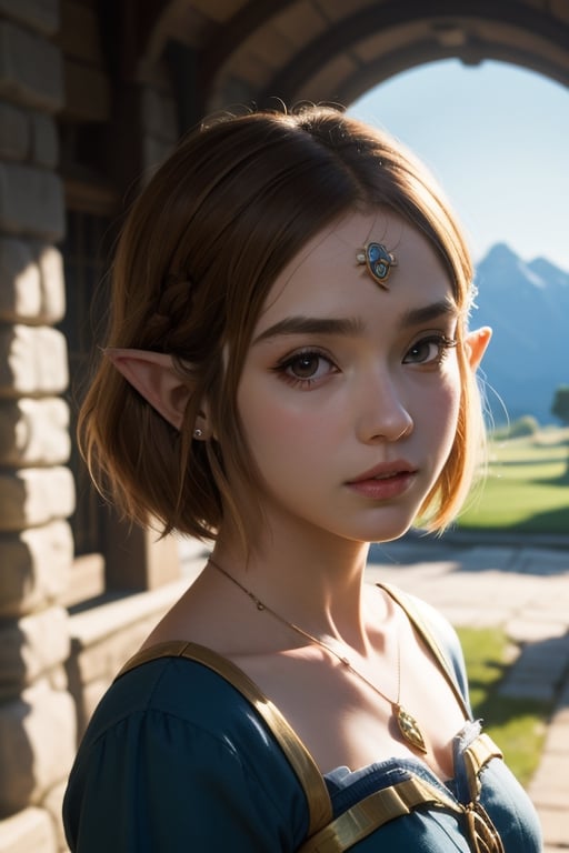 High Definition, 300 Dpi, 4k, beautiful, wearing school uniform, attractive, best quality, MASTERPIECE,1girl,princess zelda,ZeldaTOTK,short hair