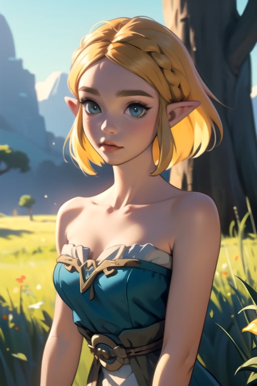 High Definition, 300 Dpi, 4k, beautiful, attractive, best quality, MASTERPIECE,1girl,princess zelda,ZeldaTOTK,short hair