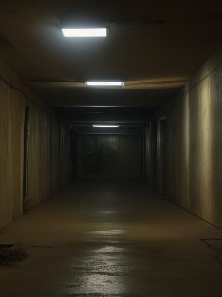  Score_9, Score_8_up, Score_7_up, Score_6_up, Score_5_up, Score_4_up, source_realistic, realistic, masterpiece, best quality, ultra-detailed, ultra high res, realistic light source, 
BREAK
indoors, no humans, FuturEvoLabScene, Basement, basement, reflection, door, light, dark, ceiling, hallway, industrial pipe,