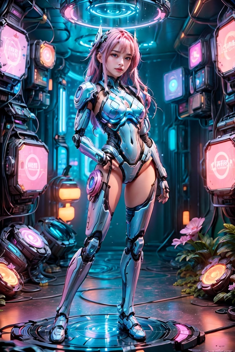 (1girl), solo, perfect figure, Pink hair, long hair, delicate face, Bikini Mecha, Cyberpunk scene, (Mecha Anime Figurine:1.5), (Depth of field:1.2),
(Masterpiece, Best Quality, 8k:1.2), (Ultra-Detailed, Highres, Extremely Detailed, Absurdres, Incredibly Absurdres, Huge Filesize:1.1), (Cyberpunk Style:1.3), By Futurevolab, Neon Lights, Futuristic Cityscape, High-Tech Ambiance. ,Mecha,Mecha Anime Figurine