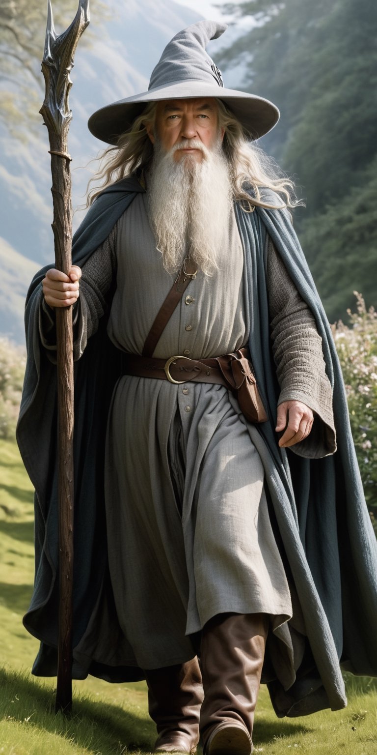 (masterpiece),  ((full body image of gandalf of Lord of the rings,  Illustration of Alan Lee style by Feronzz on Tensor.Art