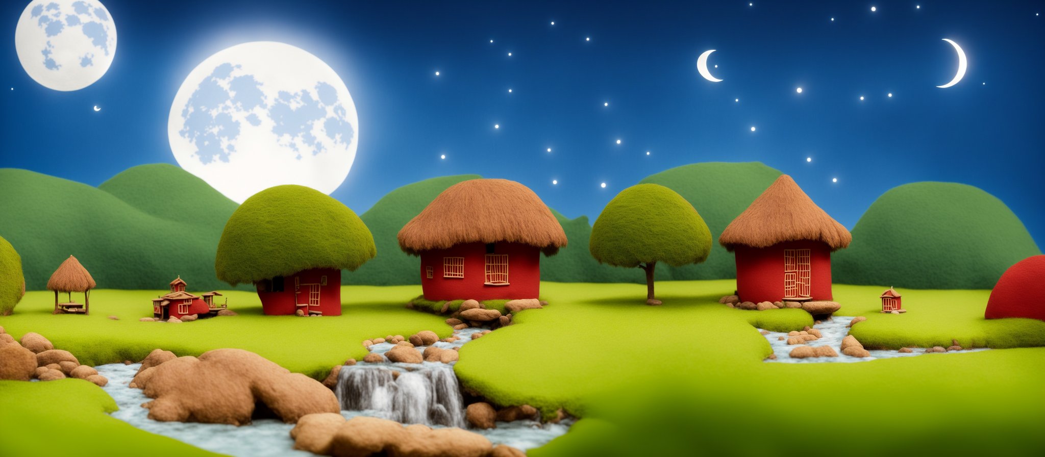 ((beautiful Wallpaper of the view of a field with a traditional small house in it and a person and a shed and river and lake)), ((night)), (((sky full star and a moon:1))), Landscape, Bangsian fantasy, sumatraism, pexels, pinterest, stock photo, shutterstock, picture, behance, tilt shift photo, jigsaw puzzle, ecological art, Cheong Soo Pieng, kouan, regionalism, syunkarow, Solarpunk, Solarpunk, microscopic photo, Tan Ting-pho, environmental art, color field, Yann Arthus-Bertrand, Basawan, Gong'an, Bichitr, Parable, Architectural, horishiki, over-rice, mura-mura, unsplash, Triangulation, Food Art