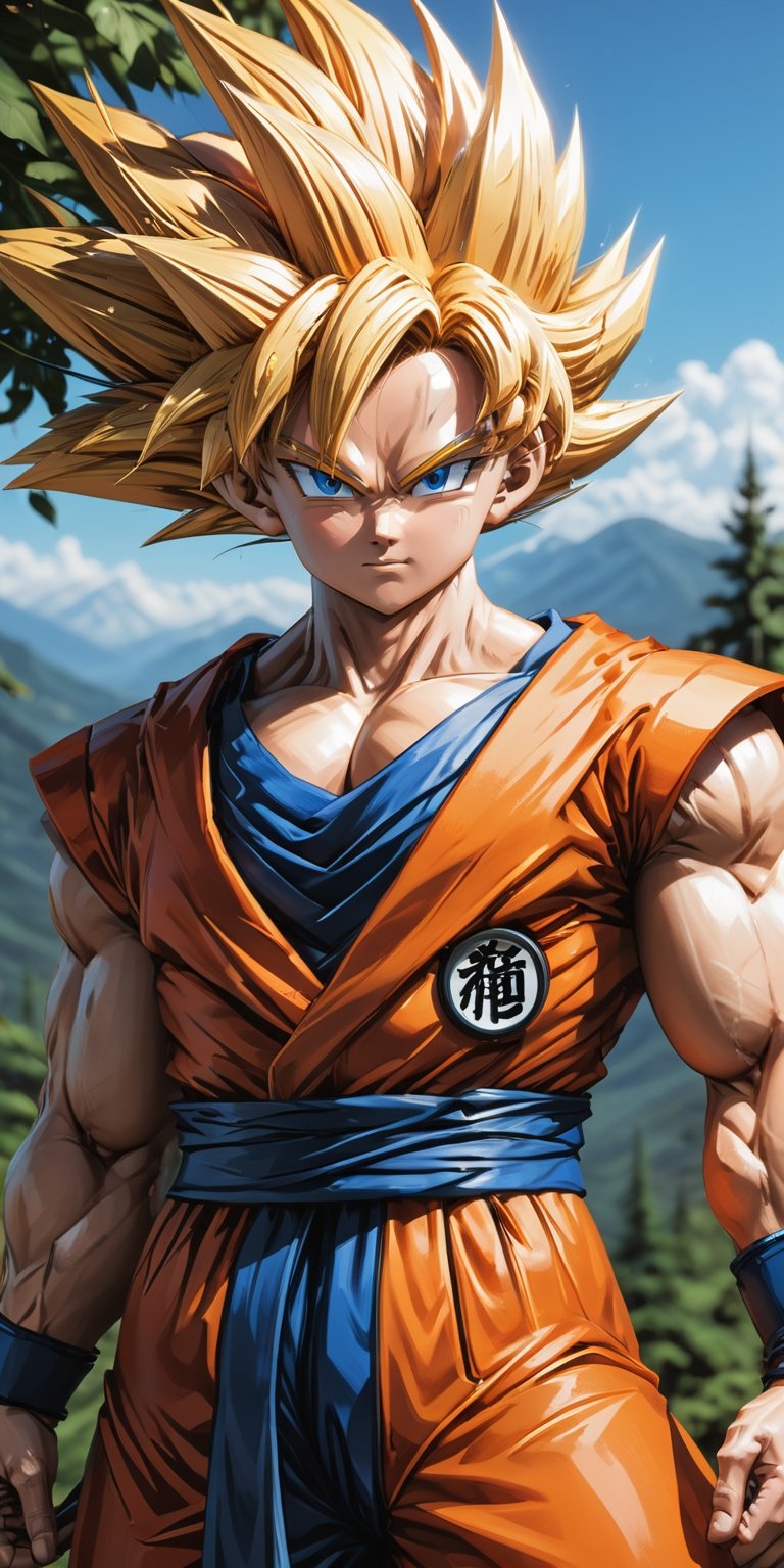 the adult son goku ssj3 full power figure, with his iconic orange Keiko Gi suit, full body, blonde_very_long_hair, blue_perfect_eyes, increase your Chi with all your strength
, (forest background:1.9).




by Greg Rutkowski, artgerm, Greg Hildebrandt, and Mark Brooks, full body, Full length view, PNG image format, sharp lines and borders, solid blocks of colors, over 300ppp dots per inch, 32k ultra high definition, 530MP, Fujifilm XT3, cinematographic, (photorealistic:1.6), 4D, High definition RAW color professional photos, photo, masterpiece, realistic, ProRAW, realism, photorealism, high contrast, digital art trending on Artstation ultra high definition detailed realistic, detailed, skin texture, hyper detailed, realistic skin texture, facial features, armature, best quality, ultra high res, high resolution, detailed, raw photo, sharp re, lens rich colors hyper realistic lifelike texture dramatic lighting unrealengine trending, ultra sharp, pictorial technique, (sharpness, definition and photographic precision), (contrast, depth and harmonious light details), (features, proportions, colors and textures at their highest degree of realism), (blur background, clean and uncluttered visual aesthetics, sense of depth and dimension, professional and polished look of the image), work of beauty and complexity. perfectly complete symmetrical body.
(aesthetic + beautiful + harmonic:1.5), (ultra detailed face, ultra detailed eyes, ultra detailed mouth, ultra detailed body, ultra detailed hands, ultra detailed clothes, ultra detailed background, ultra detailed scenery:1.5),

3d_toon_xl:0.8, JuggerCineXL2:0.9, detail_master_XL:0.9, detailmaster2.0:0.9, perfecteyes-000007:1.3,more detail XL,SDXLanime:0.8, LineAniRedmondV2-Lineart-LineAniAF:0.8, EpicAnimeDreamscapeXL:0.8, ManimeSDXL:0.8, Midjourney_Style_Special_Edition_0001:0.8, animeoutlineV4_16:0.8, perfect_light_colors:0.8, CuteCartoonAF, Color, multicolor,dragon ball