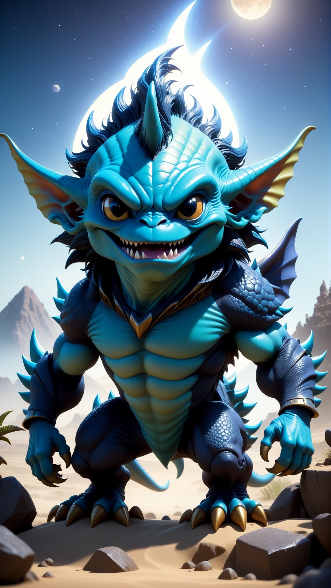 alien_triceratop_monster_goblin,  athletic,  light blue and grey color by Cranckx100 on Tensor.Art