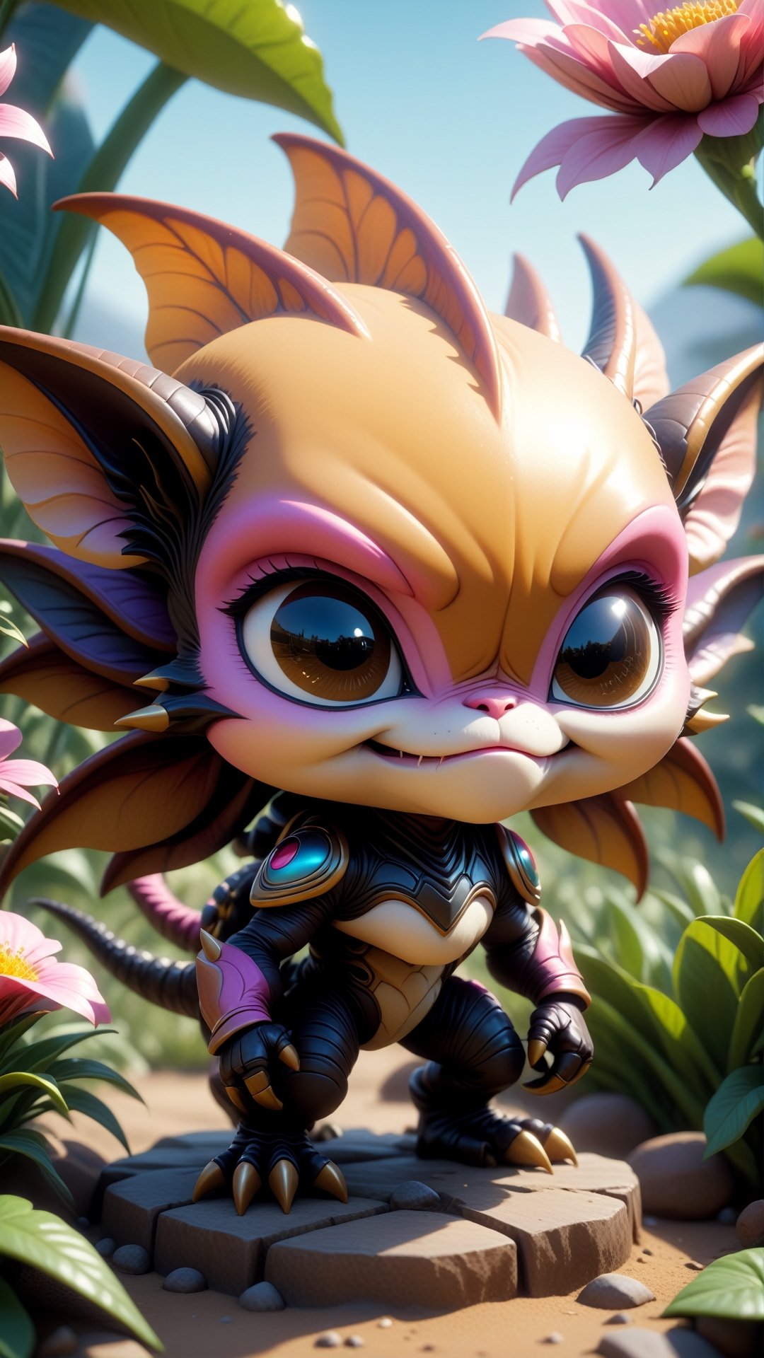 alien_ant_flower_monster_goblin_female,  athletic,  light pink and brown color by Cranckx100 on Tensor.Art