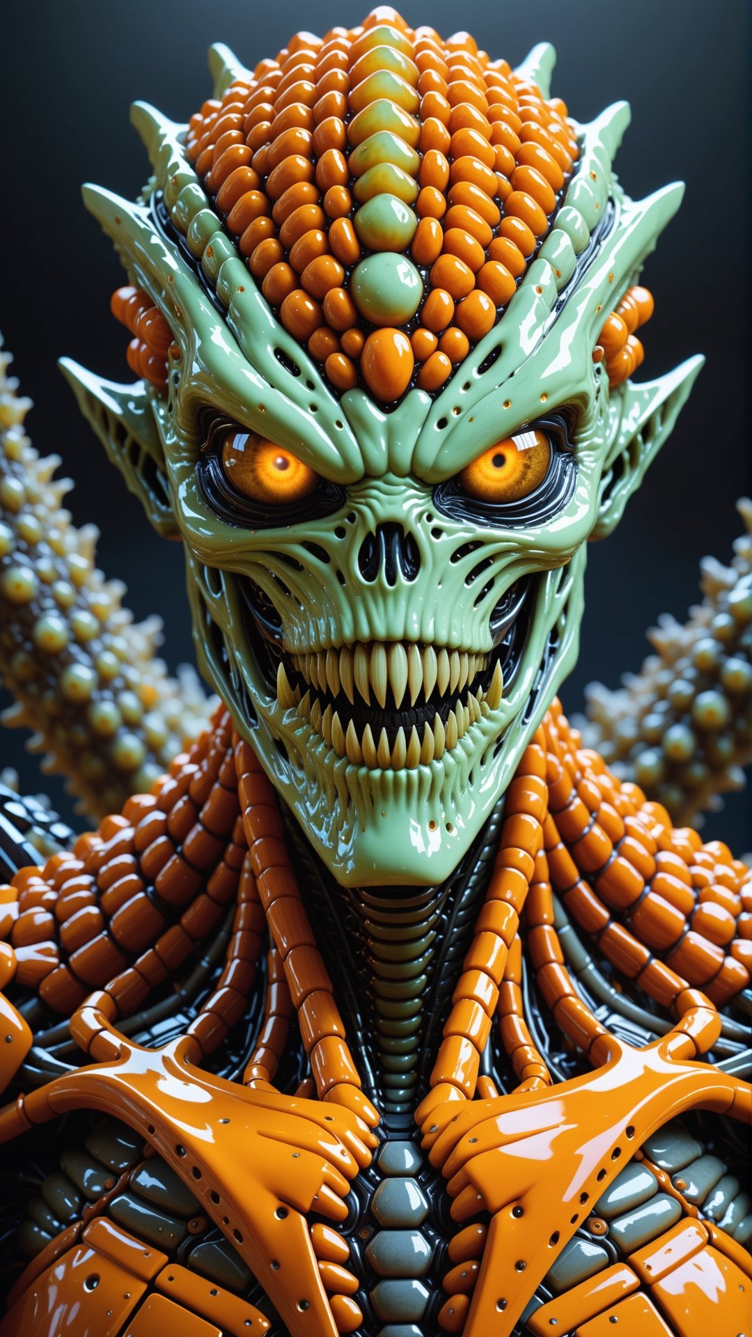 alien_zombie_abomination_gorgon,  athletic,  light orange and light_brown color by Cranckx100 on Tensor.Art
