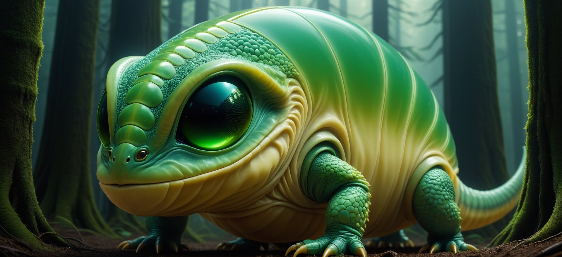 alien_hound_rotifer_brain_tardigrade, futuristic:1.5, sci-fi:1.6, hybrid, mutant, (light green, cream and light yellow color:1.9), (full body:1.9), standing, fantasy, ufo, front view, unreal, epic forest_alien planet X background.

by Greg Rutkowski, artgerm, Greg Hildebrandt, and Mark Brooks, full body, Full length view, PNG image format, sharp lines and borders, solid blocks of colors, over 300ppp dots per inch, 32k ultra high definition, 530MP, Fujifilm XT3, cinematographic, (photorealistic:1.6), 4D, High definition RAW color professional photos, photo, masterpiece, realistic, ProRAW, realism, photorealism, high contrast, digital art trending on Artstation ultra high definition detailed realistic, detailed, skin texture, hyper detailed, realistic skin texture, facial features, armature, best quality, ultra high res, high resolution, detailed, raw photo, sharp re, lens rich colors hyper realistic lifelike texture dramatic lighting unrealengine trending, ultra sharp, pictorial technique, (sharpness, definition and photographic precision), (contrast, depth and harmonious light details), (features, proportions, colors and textures at their highest degree of realism), (blur background, clean and uncluttered visual aesthetics, sense of depth and dimension, professional and polished look of the image), work of beauty and complexity. perfectly symmetrical body.
(aesthetic + beautiful + harmonic:1.5), (ultra detailed face, ultra detailed eyes, ultra detailed mouth, ultra detailed body, ultra detailed hands, ultra detailed clothes, ultra detailed background, ultra detailed scenery:1.5),

3d_toon_xl:0.8, JuggerCineXL2:0.9, detail_master_XL:0.9, detailmaster2.0:0.9, perfecteyes-000007:1.3,Leonardo Style,alien_woman,biopunk,DonM1i1McQu1r3XL,DonMM4g1cXL ,DonMN1gh7D3m0nXL,DonMWr41thXL ,moonster, ,silent hill style,DonMM00m13sXL