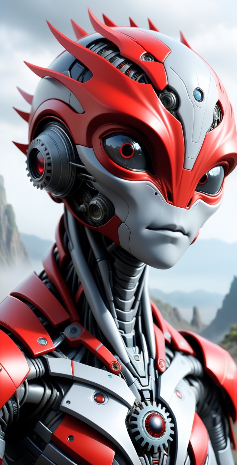 high tech cyborg_alien_zombie,  oni mixed ent with cables,  gears by Cranckx100 on Tensor.Art
