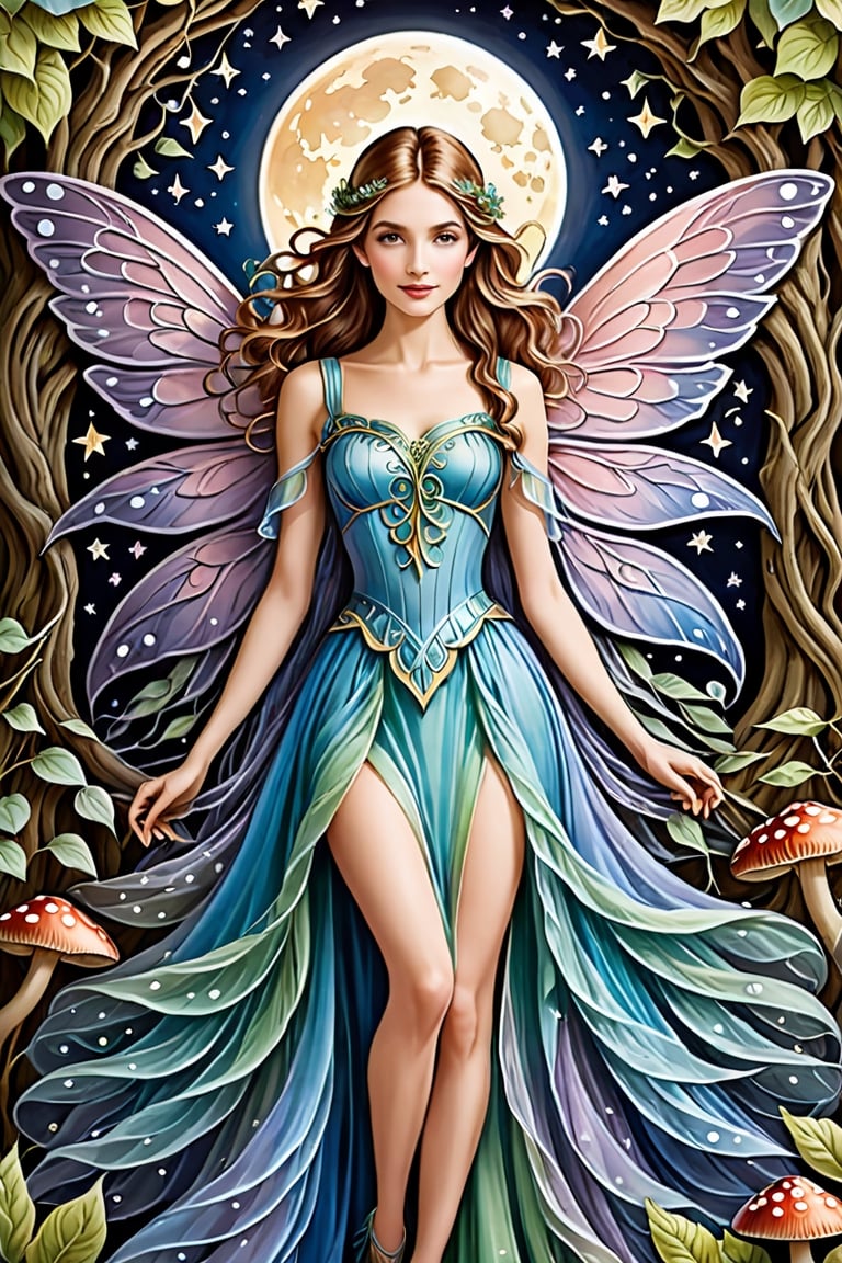 Immerse yourself in the ethereal world of the fairy with this enchanting coloring page prompt. Your task is to create a mesmerizing illustration that captures the otherworldly beauty and grace of a fairy. Emphasize delicate features such as intricate facial details and flowing, ethereal attire. Don't forget to highlight the translucent wings, allowing for intricate patterns and delicate shading.

Play with lighting techniques to evoke a magical ambiance—consider a soft, moonlit glow that enhances the fairy's presence. The background is crucial; transport the viewer to a mystical setting, whether it be a moonlit glade, a blooming garden, or a hidden forest nook. Incorporate natural elements like flowers, mushrooms, or ancient trees to enhance the fairy's environment.

Optimize the aspect ratio for visual impact, ensuring that the composition enhances the whimsical nature of the scene. This will allow individuals coloring the page to fully immerse themselves in the magical world you've crafted. The goal is to create a coloring page that not only entertains but also invites the viewer to believe in the enchantment that exists in the unseen corners of the world. Happy coloring!,COLR_001