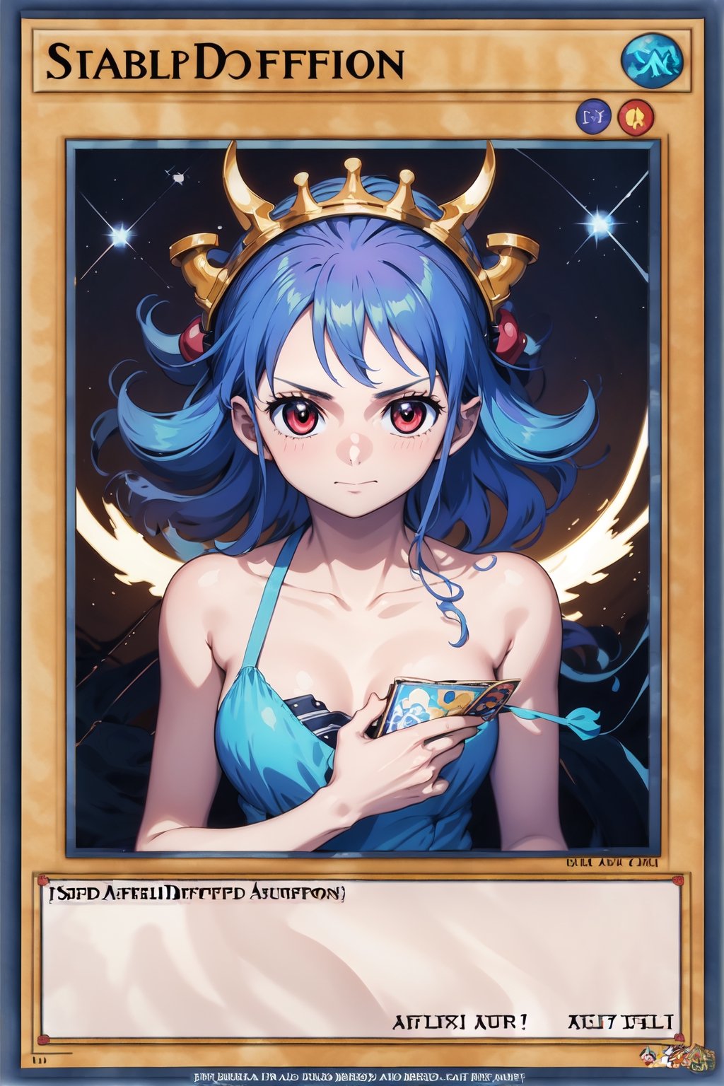 yugioh_card,(anime style),masterpiece, best quality, masterpiece,bestquality,1girl, looking at viewer, sky