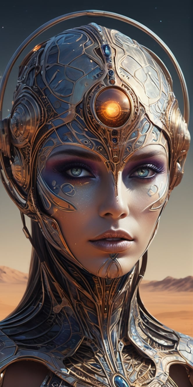 A spellbinding creature from the depths of space,  the mesmeric post-modern martian is depicted in this concept art line d...