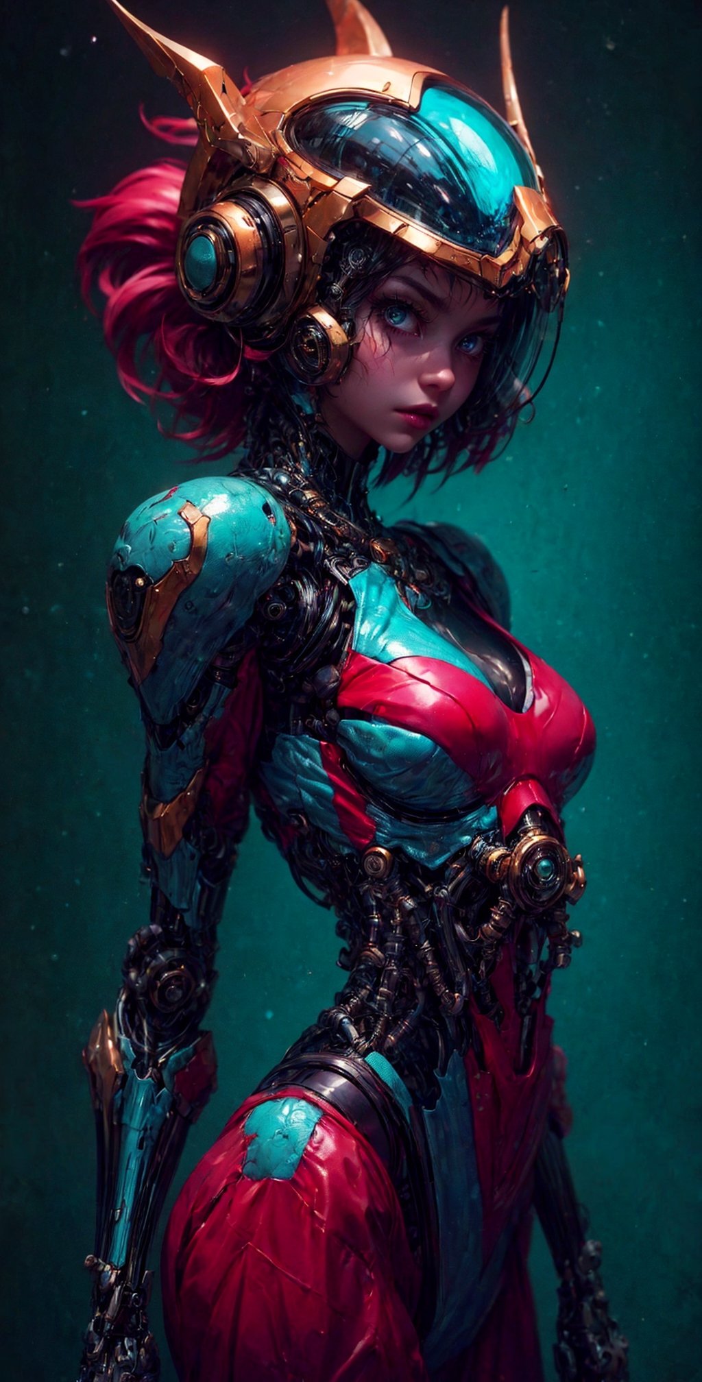 a girl,  thunder Orange,  tight suit by Agone on Tensor.Art