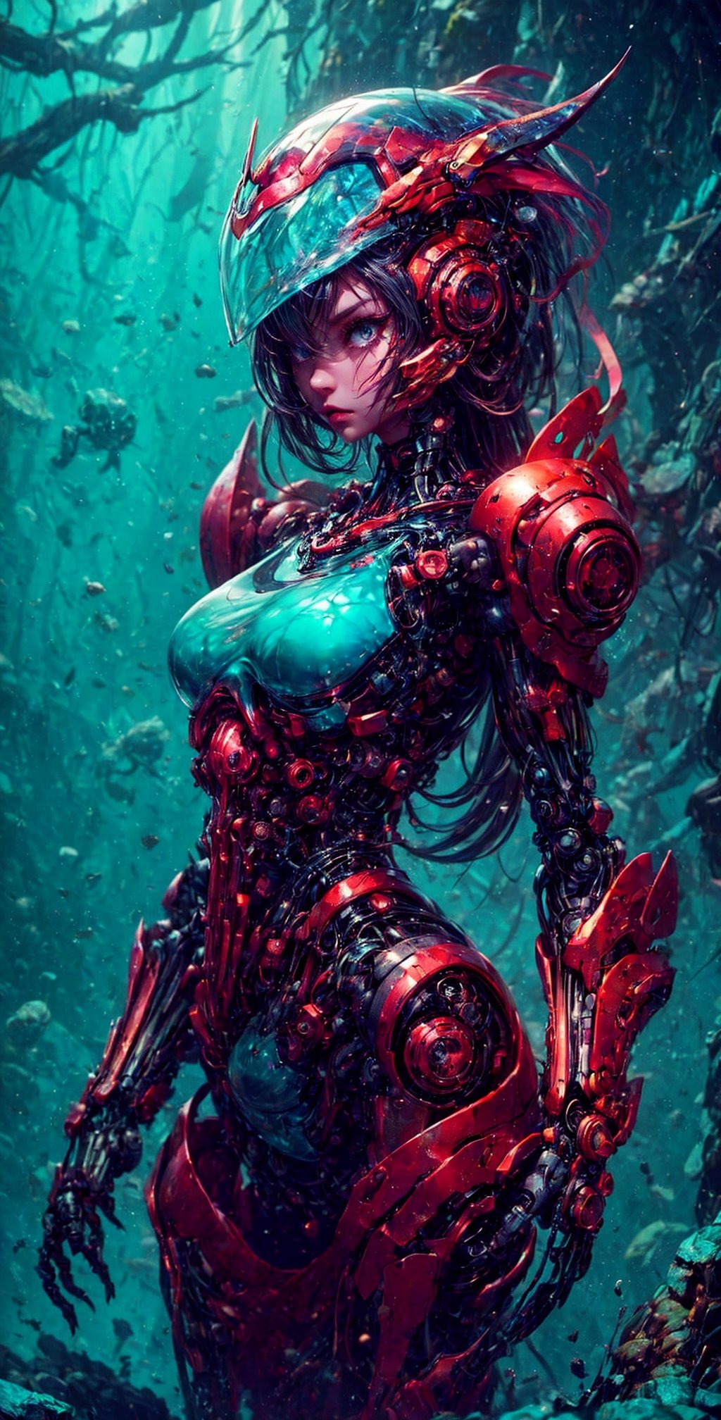 a girl,  thunder Orange,  tight suit by Agone on Tensor.Art