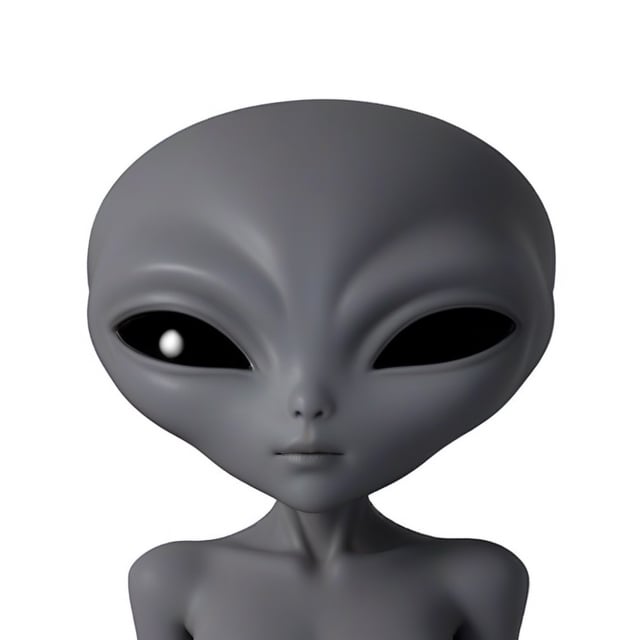 tall_whispy girl grey space alien with smooth ash colored skin and solid black eyes, tiny mouth, tiny holes for nose