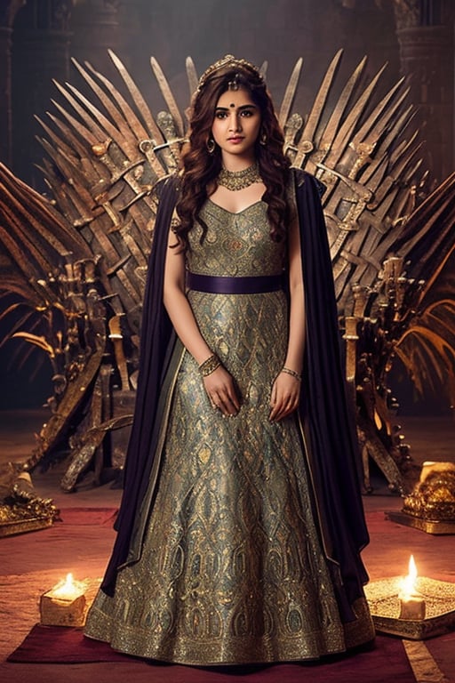 Full body,  a Indian model Shirley setia as a game of thrones character ,  detailed face by IL  X on Tensor.Art