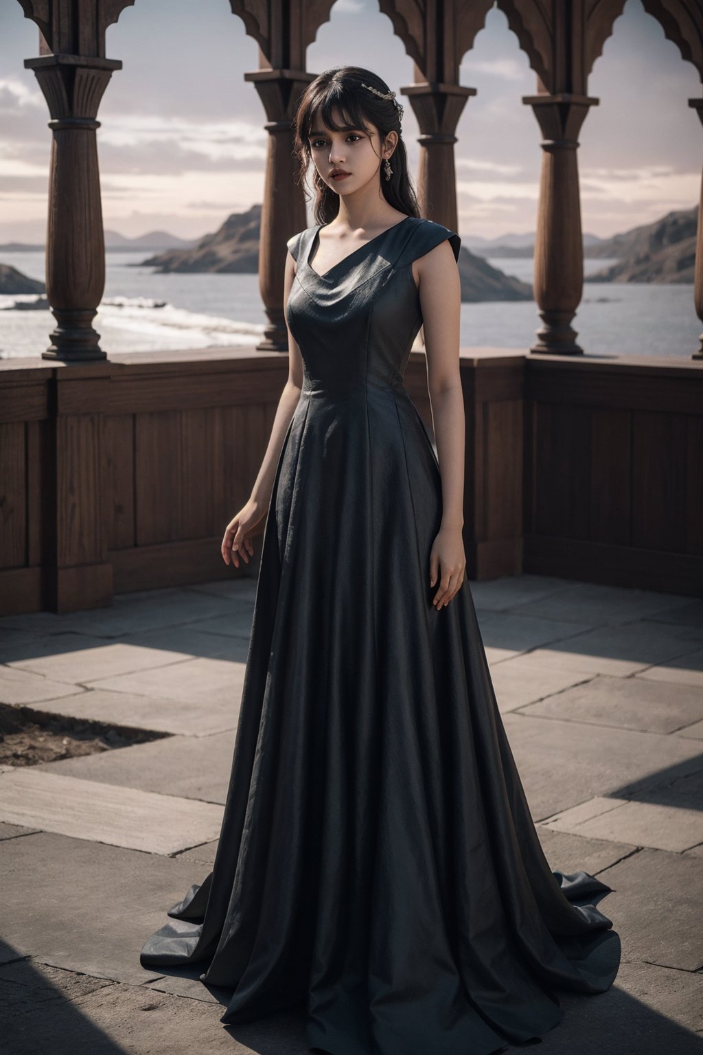 Full body,  a Indian model Shirley setia as a game of thrones character ,  detailed face by IL  X on Tensor.Art