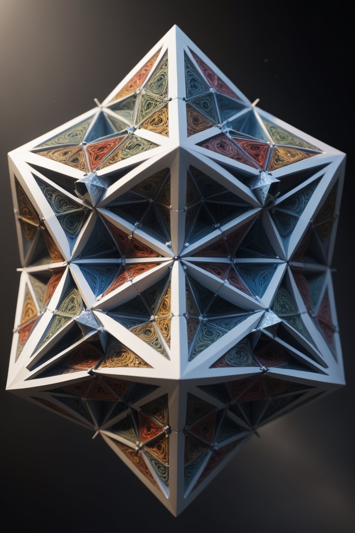 {{{masterpiece}}},  conceptual artistic representation of multidimensional geometry,  intricate polymer shapes consisting...
