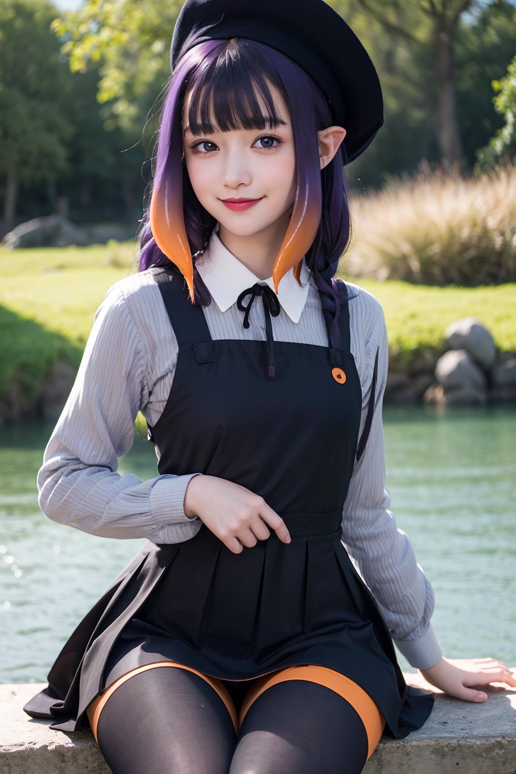  (((little girl’s body))), (((petite body))),
multi-colored hair, gradient hair,purple hair,orange hair,absolute realm,
inapainter, pinafore dress, beret, pantyhose, halo, tentacles,
,head to thigh shot, smile, blush, 
on the lake,day, simple background, 
looking at viewer, 
moody lighting, 
facing viewer,
better_hands,inapriestess,inapainter,