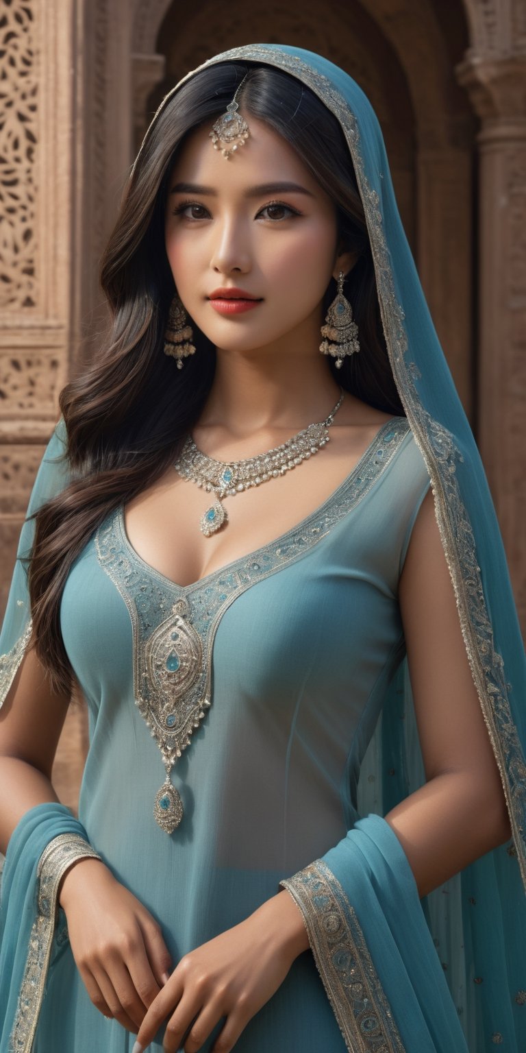 (masterpiece, high quality, 8K, high_res:1.5), (straight view, full body),
Ultra realistic, magnificent, 20 years old, 
beautiful indian asian woman, attractive, inspiring and elegant, very detailed, without earrings, without necklaces, skpleonardostyle,Leonardo Style,fflixmj6, in burkha, gorgeous, showing tits