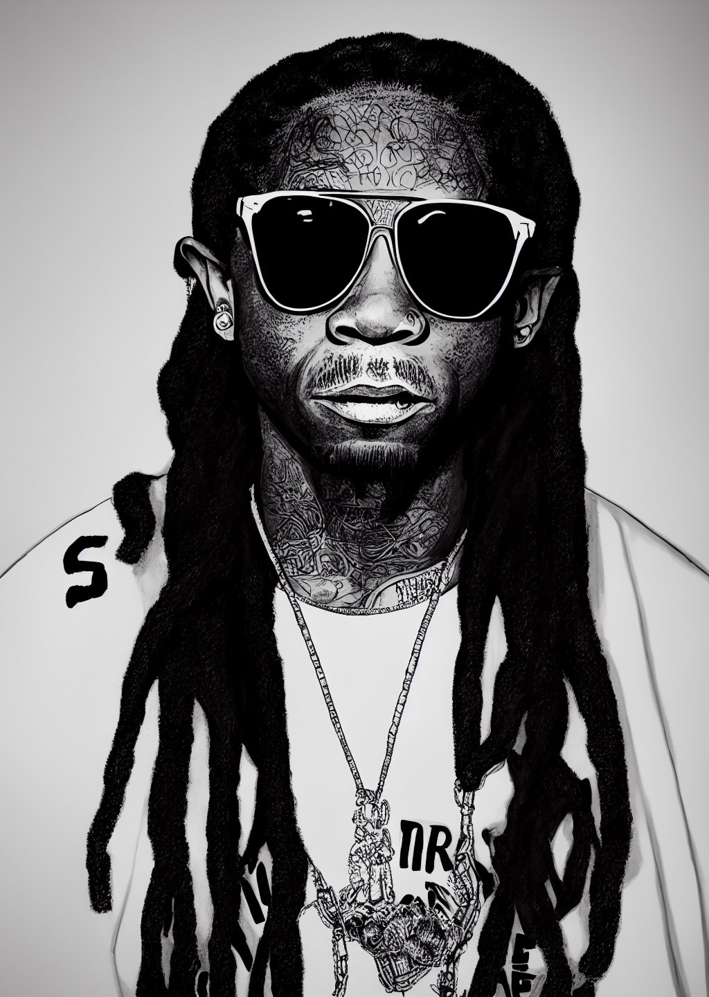 Lil Wayne,  portrait,  4k by Everth on Tensor.Art