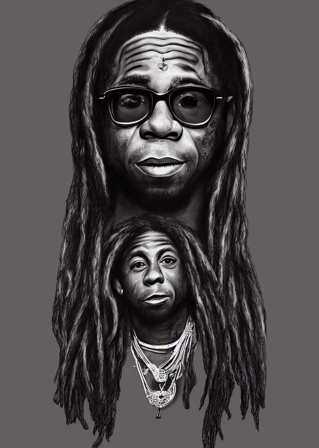 Lil Wayne,  portrait,  4k by Everth on Tensor.Art