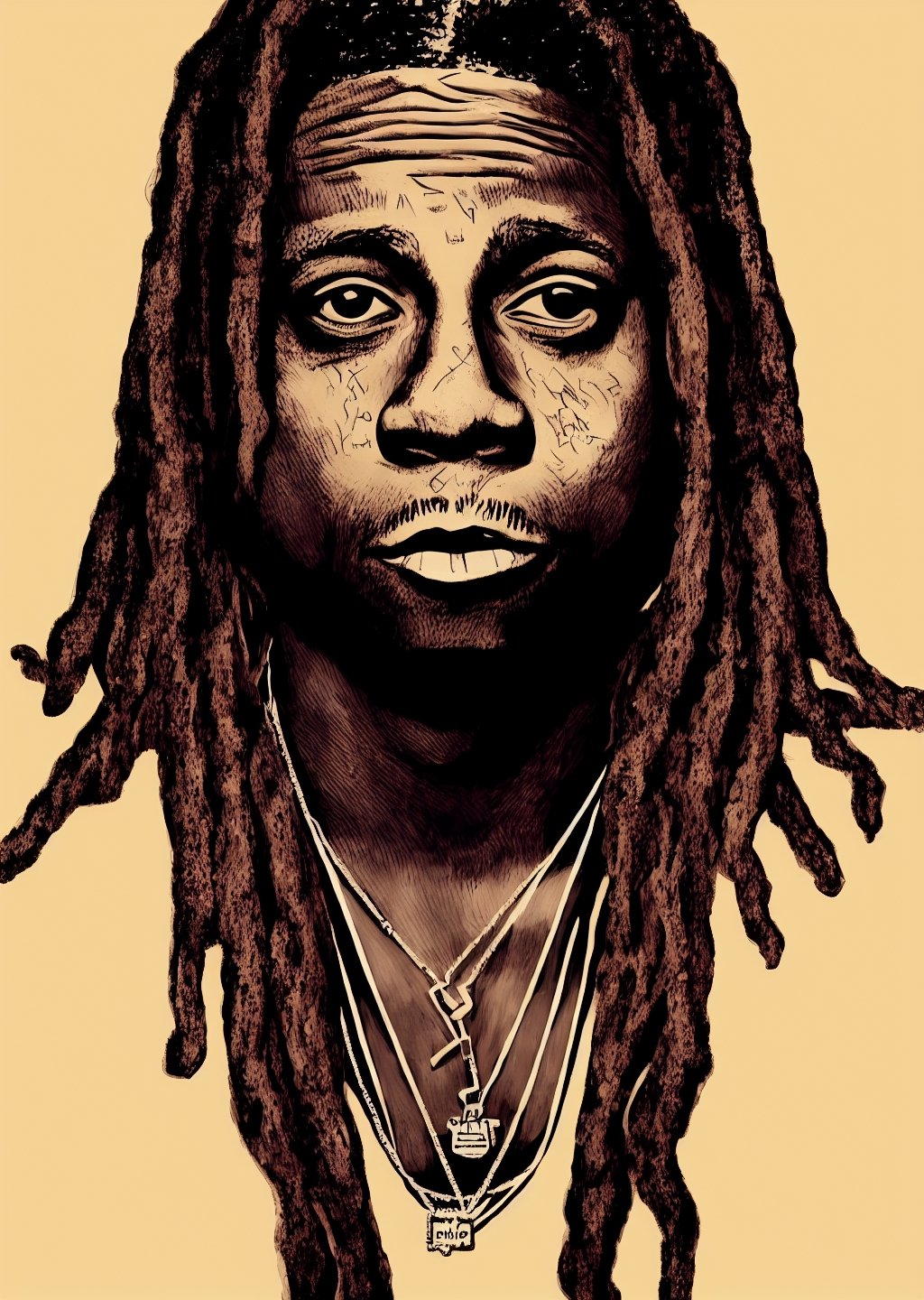 Lil Wayne,  portrait,  4k by Everth on Tensor.Art