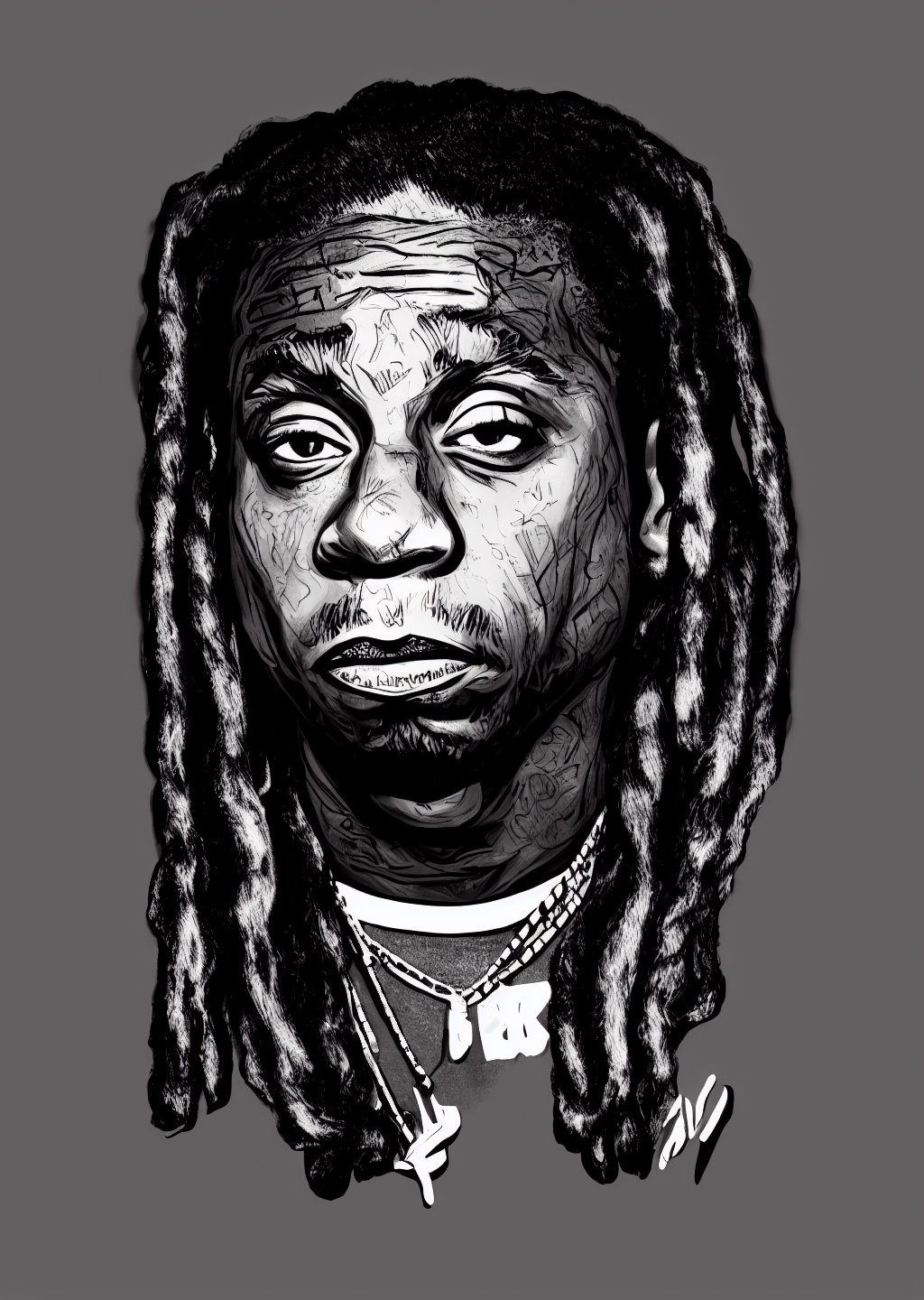 Lil Wayne,  portrait,  4k by Everth on Tensor.Art