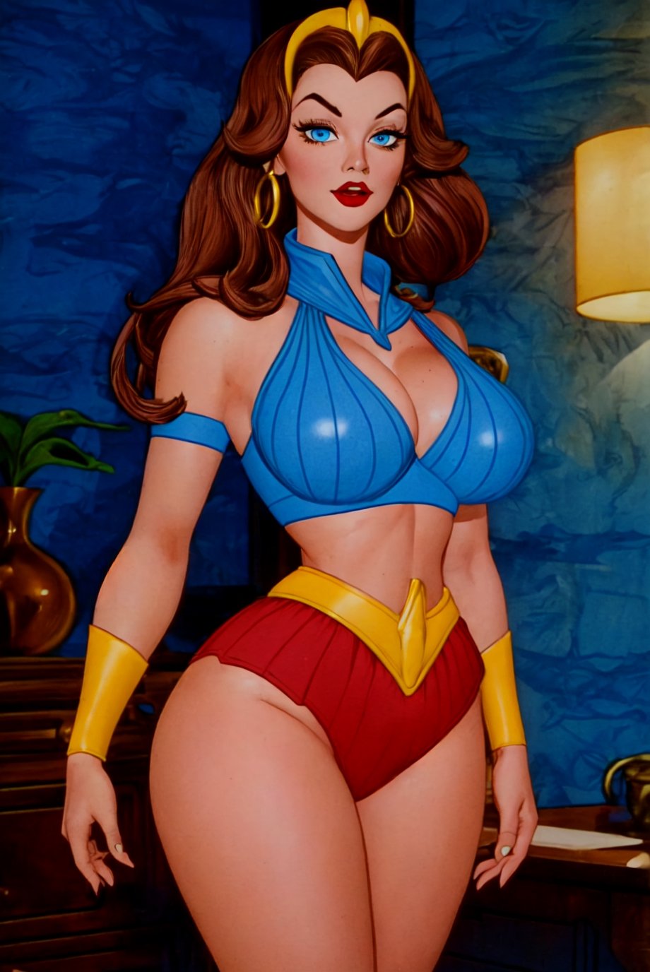 1girls big_breasts blue_eyes breasts busty cleavage curvaceous curvy curvy_figure digital_media_(artwork) eyebrows eyelashes eyes female female_focus fit_female hair hips hourglass_figure huge_breasts human large_breasts legs light-skinned_female light_skin lips lipstick long_hair masters_of_the_universe masters_of_the_universe_revelation mature mature_female mikamipinup slim slim_waist teela teela_(masters_of_the_universe_revelation) thick thick_legs thick_thighs thighs top_heavy upper_body voluptuous waist watermark wide_hips