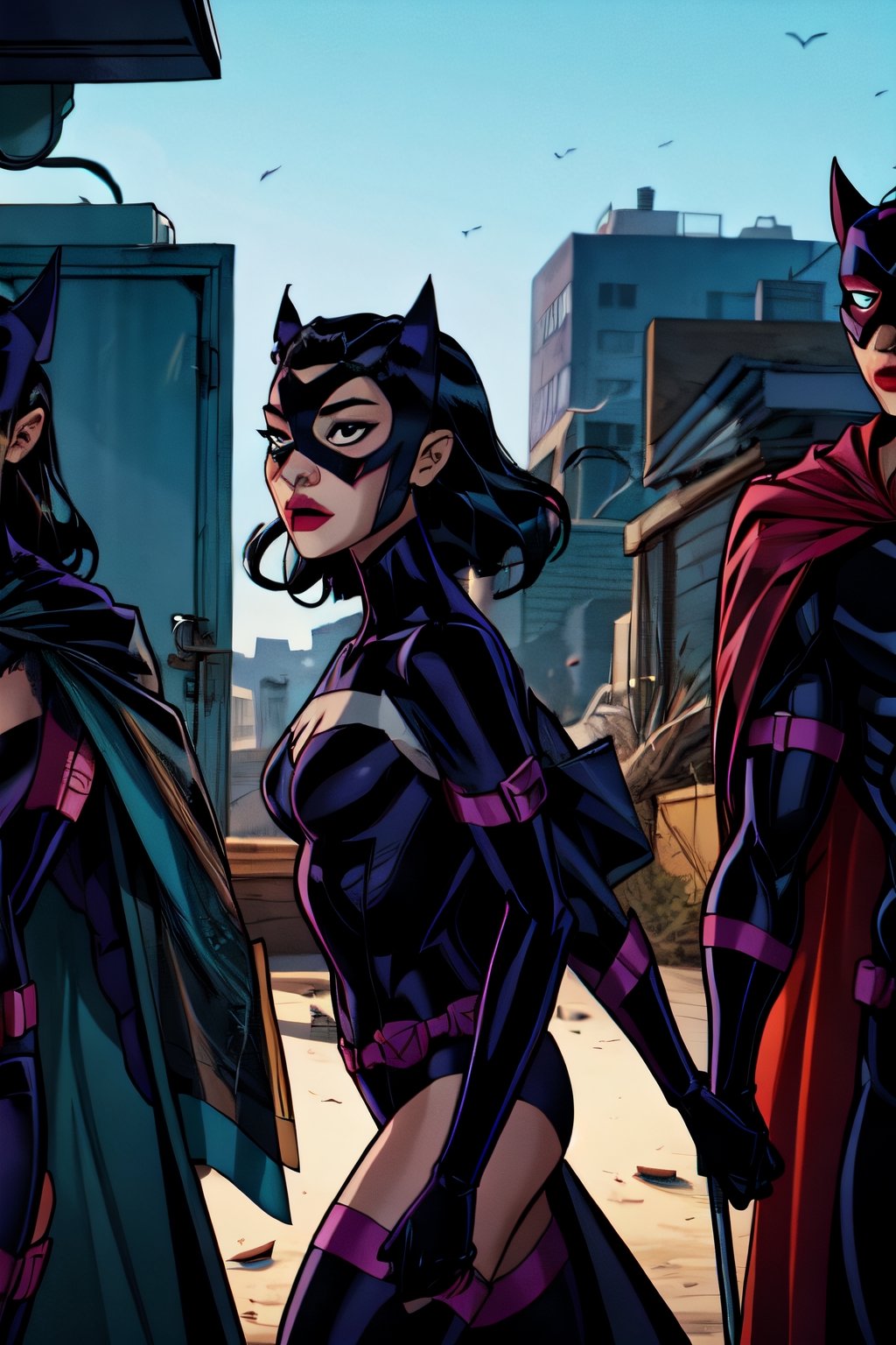 bound catwoman dc female huntress_(dc_comics) selina_kyle tagme by paradox on Tensor.Art