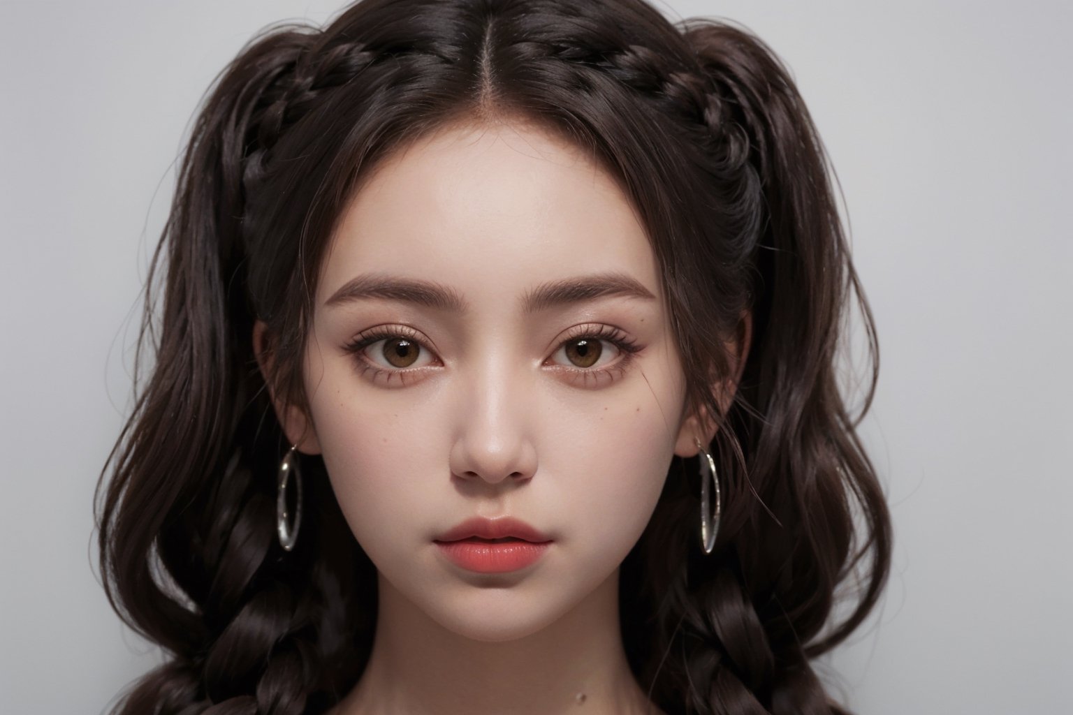 a woman with a tattoo on her chest,  long braided hair on top of head,  doja cat by Bones  on Tensor.Art