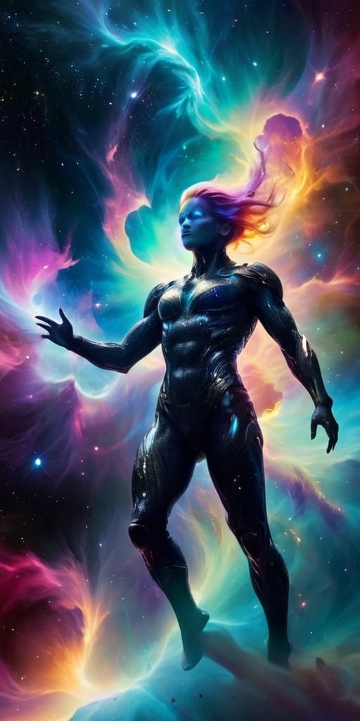 The Nebula Specter Drifting through a vibrant nebula,  a spectral entity materializes. It appears as a wispy,  ethereal fo...