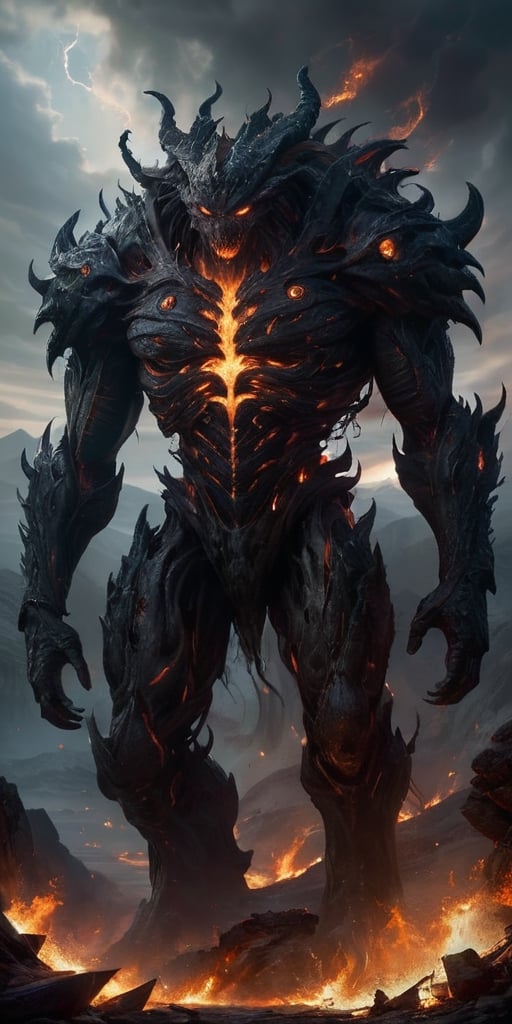 The Blighted Colossus At the heart of a cursed wasteland,  where the sky is forever shrouded in darkness and the ground is...