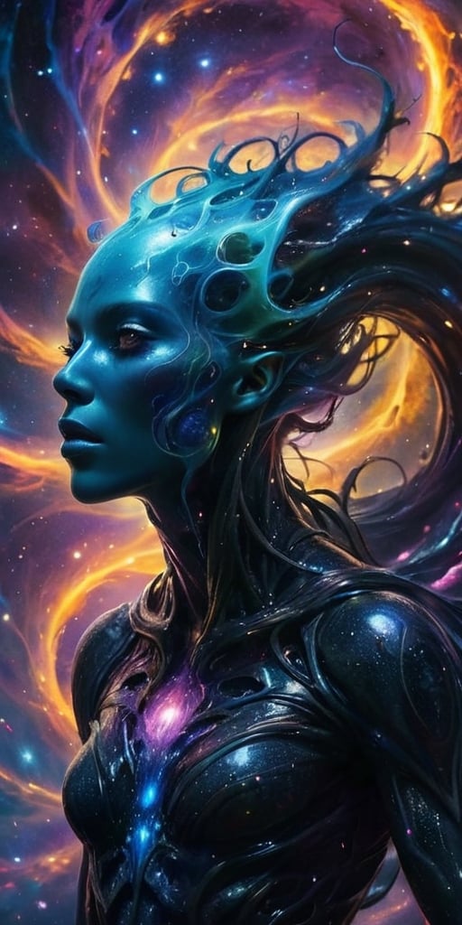 The Astral Devourer Drifting through the astral plane,  where reality is fluid and ever-changing,  floats a creature of pu...