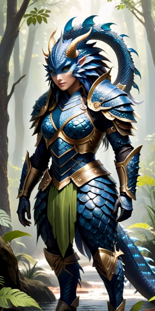 A creature with a body covered in thick,  armor-like scales that are impervious to most forms of attack. It has a long,  p...