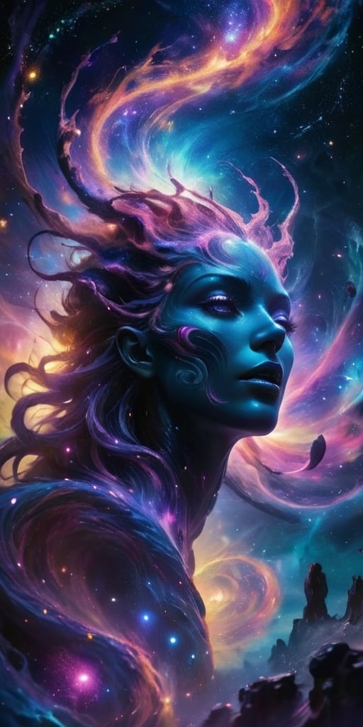 The Astral Devourer Drifting through the astral plane,  where reality is fluid and ever-changing,  floats a creature of pu...