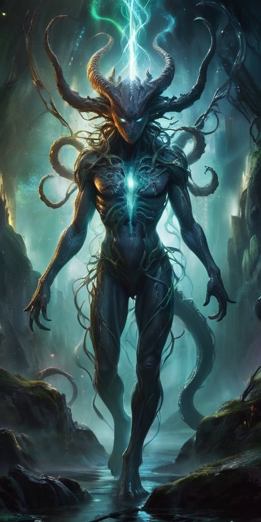 The Rift Abomination At the convergence of ley lines,  where the barriers between worlds are weakest,  stands a being of u...