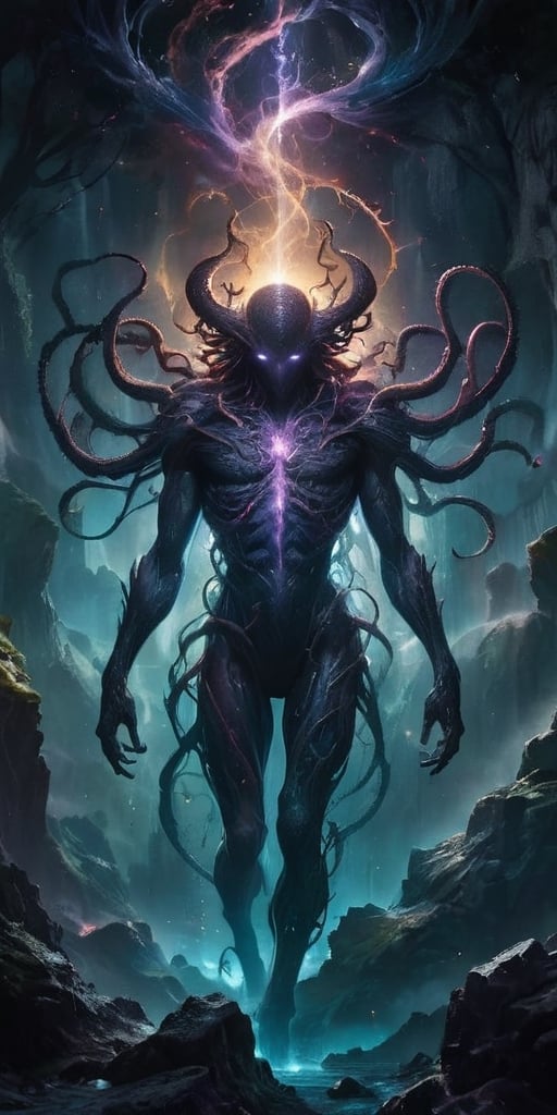 The Rift Abomination At the convergence of ley lines,  where the barriers between worlds are weakest,  stands a being of u...