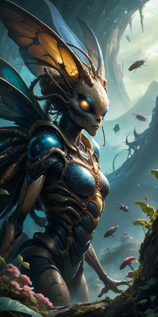 A hive of insectoid aliens that infest entire planets. They build towering nests that stretch into the sky,  and their que...