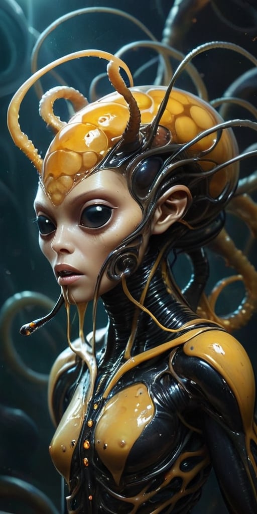 A hive mind of alien parasites that infects and controls its hosts. The parasites are slimy and grotesque,  with tendrils...