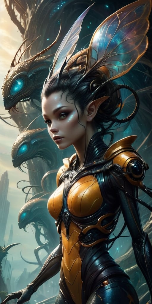 A hive of insectoid aliens that infest entire planets. They build towering nests that stretch into the sky,  and their que...